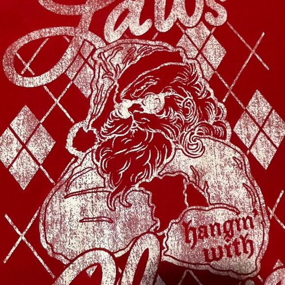 Holiday Time Men Red Graphic T-Shirt with Santa Design - Picture 10 of 12